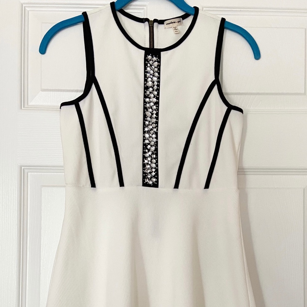 Monteau Girl Black and White Dress